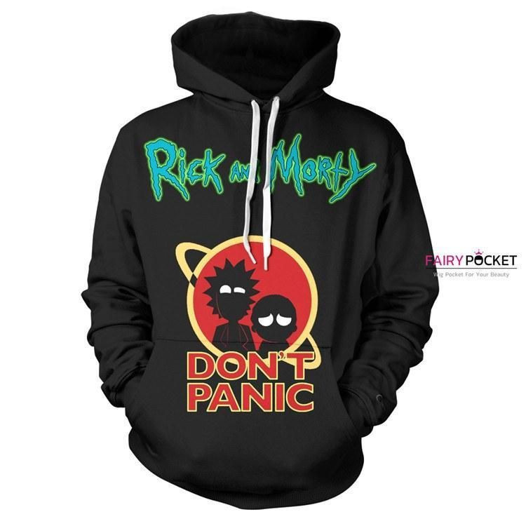 Rick and Morty Black 3D All Over Print Hoodie & Zip Hoodie