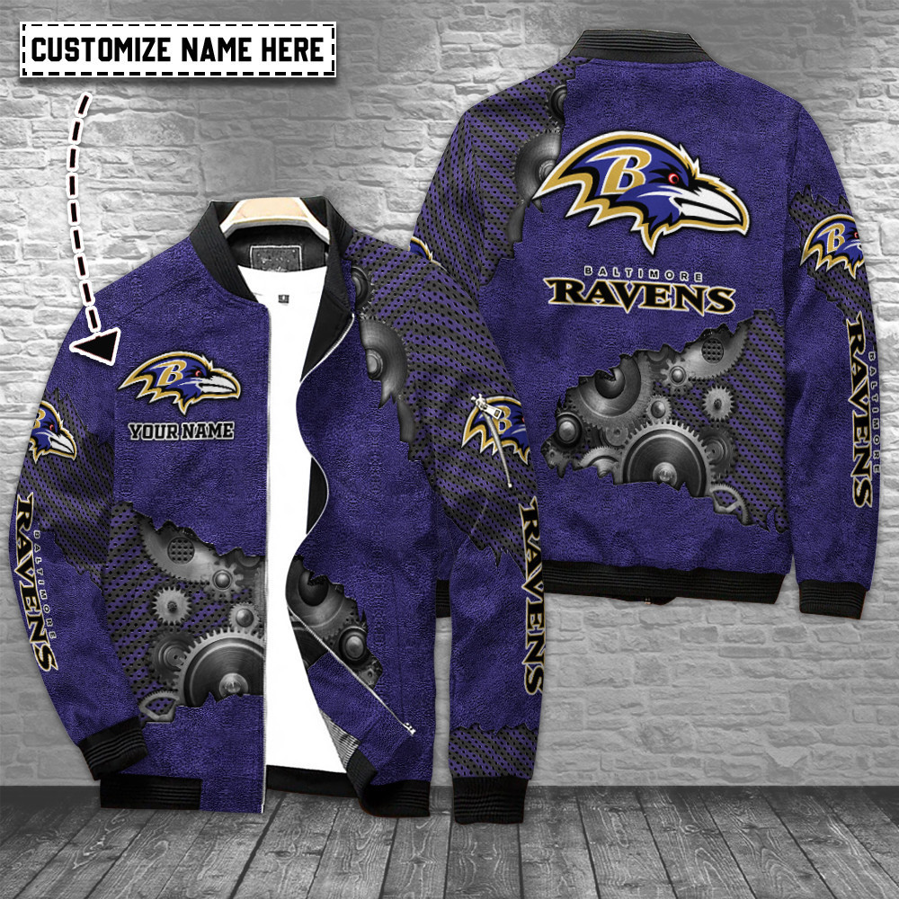 Baltimore Ravens Personalized Bomber Jacket BG583