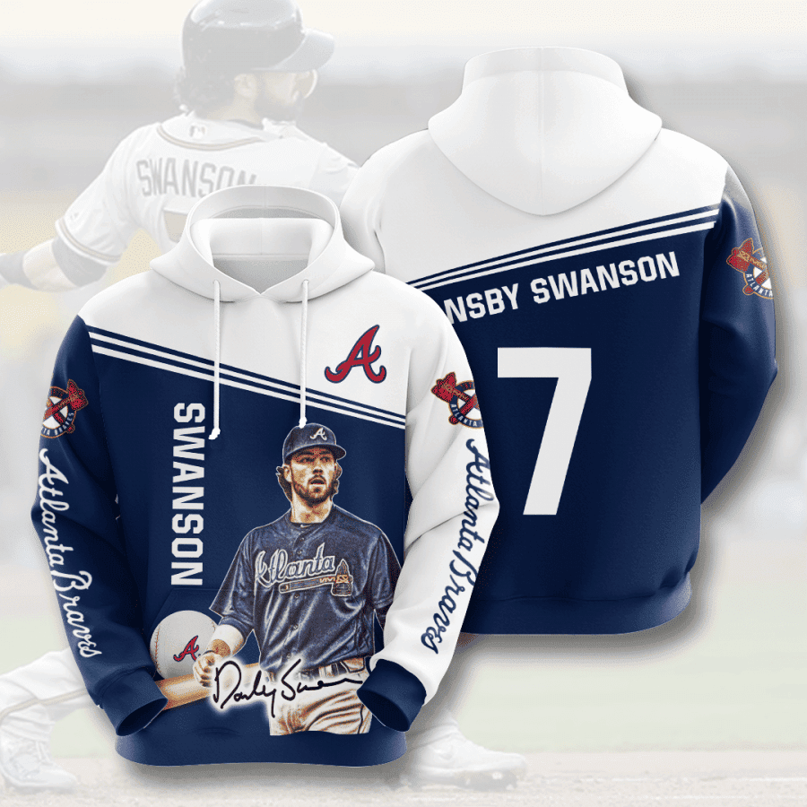 ATLANTA BRAVES Dansby Swanson 3D All Over Print Hoodie & Zip Hoodie
