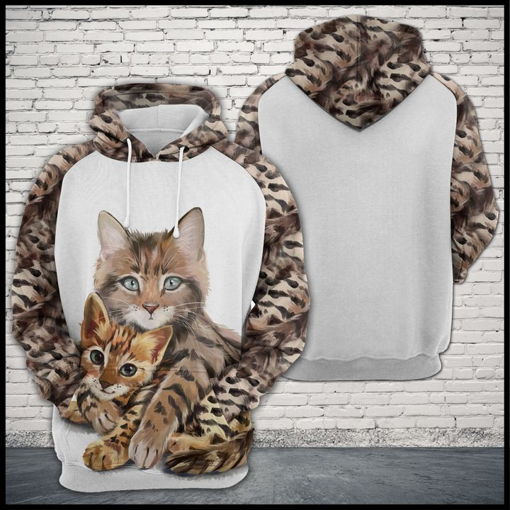 Cat Family 3D All Over Print Hoodie & Zip Hoodie