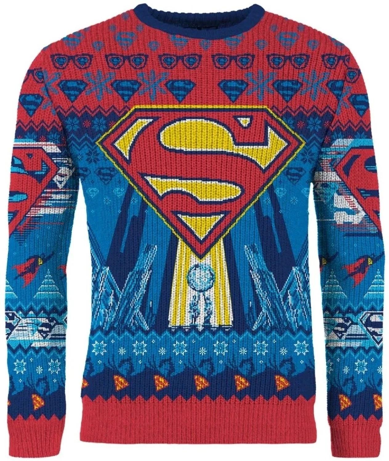 Superman Kryptonian Kringle Ugly Christmas Sweater