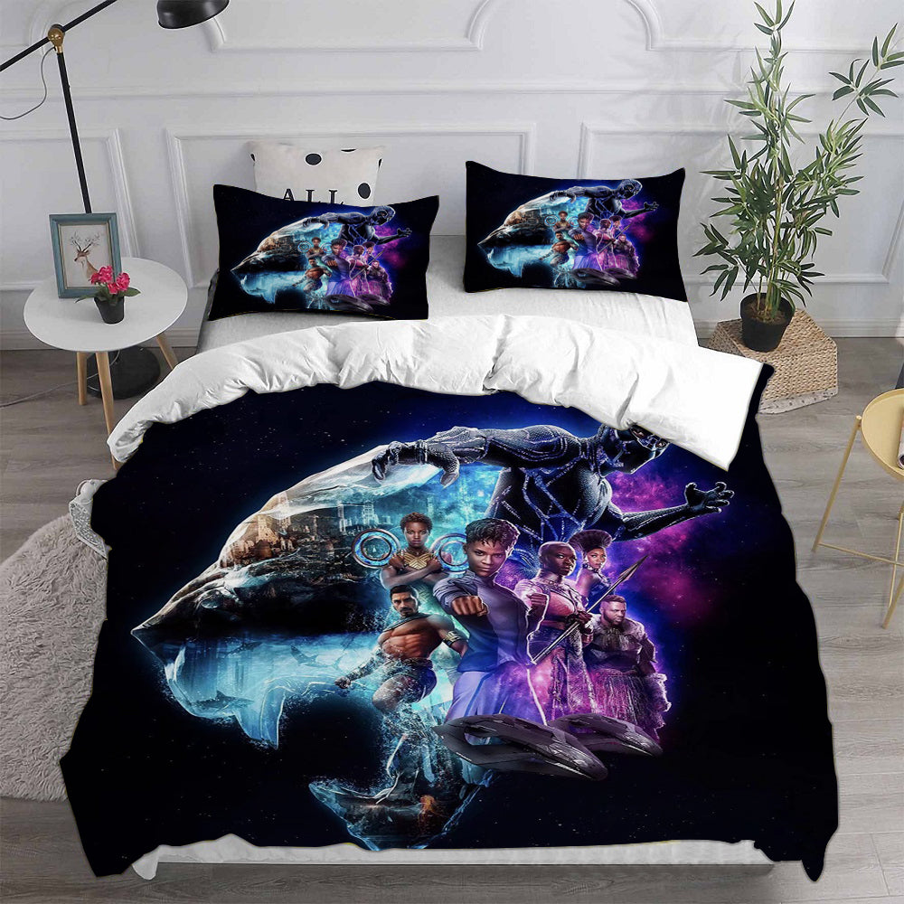 Black Panther Bedding Set MV Black Panther All Characters Posing Duvet Covers