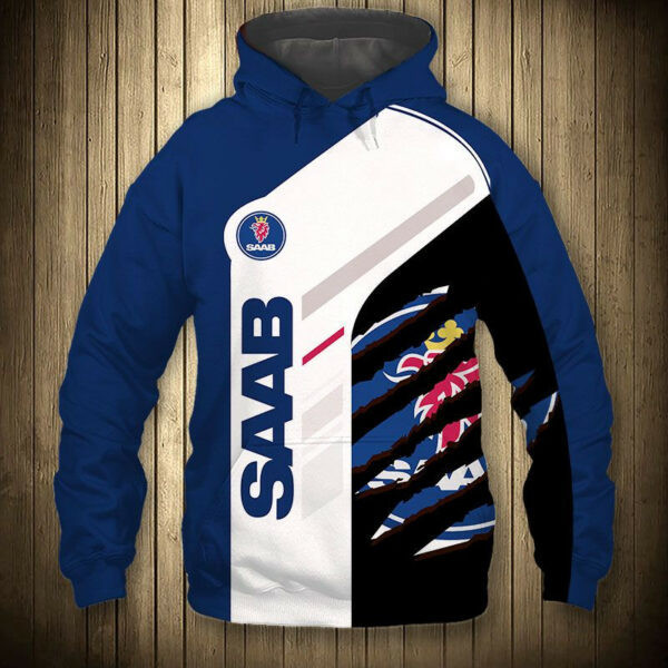 Saab Automobile 6k956 Cartoon 3d Hoodie Zip Hoodie 2673