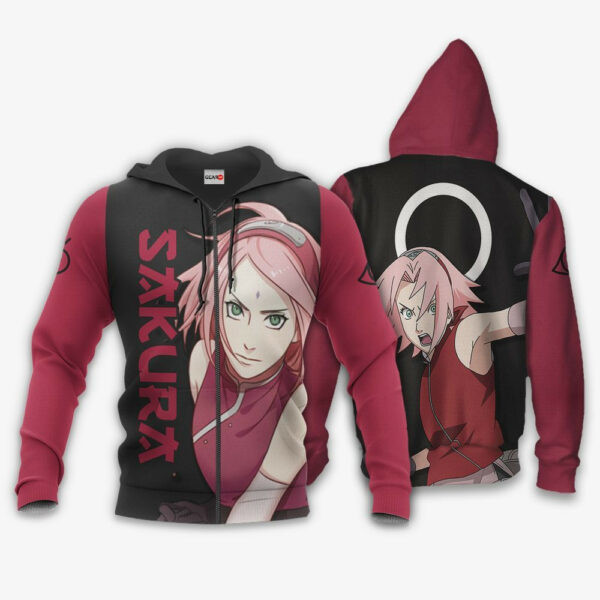 Sakura Haruno Naruto Anime 3k374 Cartoon 3d Hoodie Zip Hoodie 2605