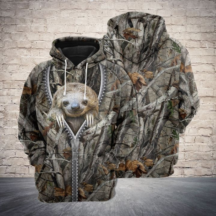 Sloth Into The Wood 3D All Over Print Hoodie & Zip Hoodie