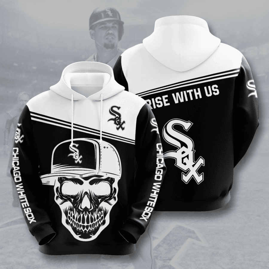 Chicago White Sox Team Skull 3D All Over Print Hoodie & Zip Hoodie