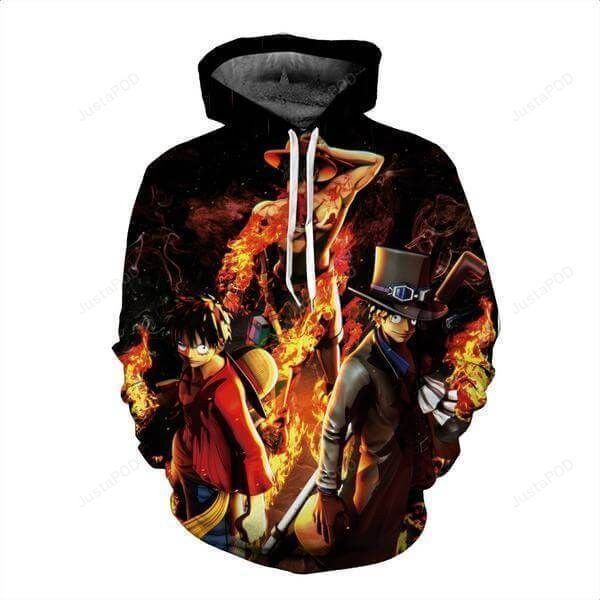 Luffy Ace Sabo 3D All Over Print Hoodie & Zip Hoodie