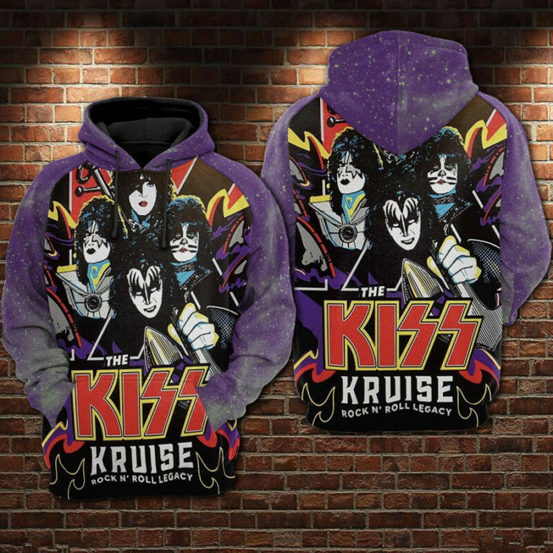 Kiss Band Purple Galaxy Hoodie Zip Hoodie
