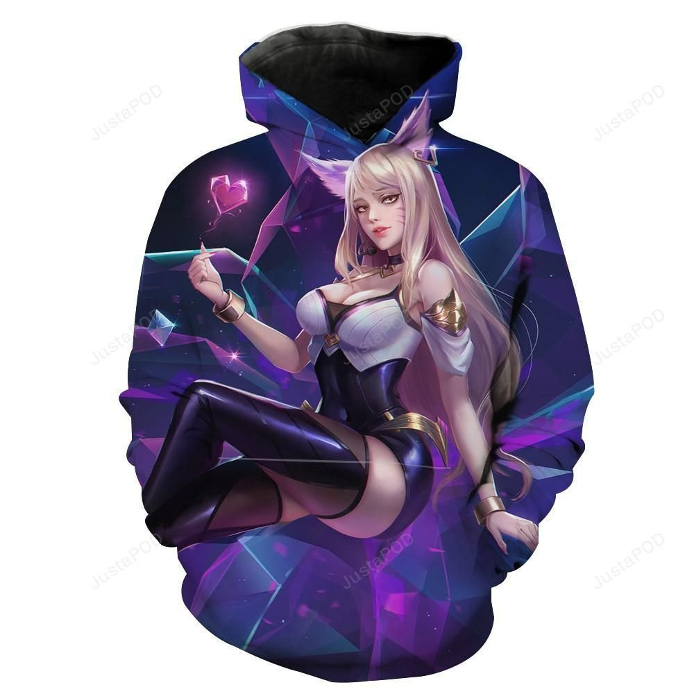 Popstar Ahri 3D All Over Print Hoodie & Zip Hoodie