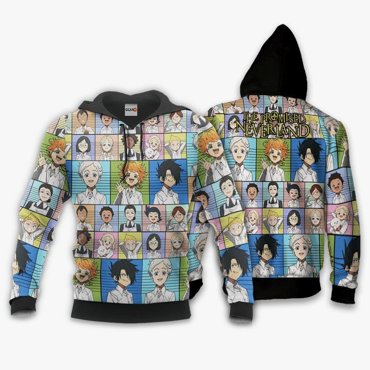 The Promised Neverland Characters 3d Hoodie Zip Hoodie
