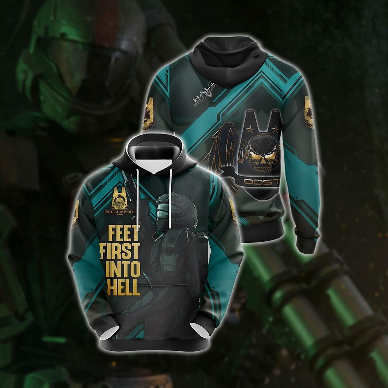 Halo - Helljumper Unisex 3D All Over Print Hoodie & Zip Hoodie