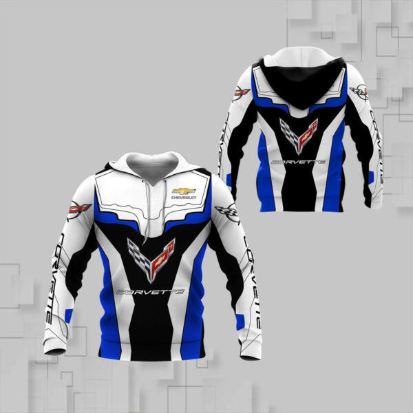 Chevrolet Corvette Shirt 787, 3d Hoodie Zip Hoodie 1557