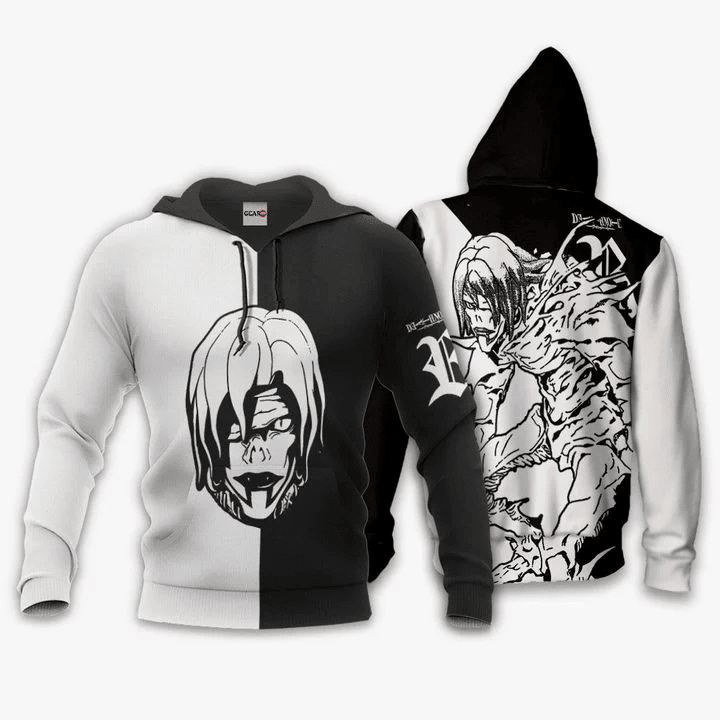 Death Note Rem 3d Hoodie Zip Hoodie