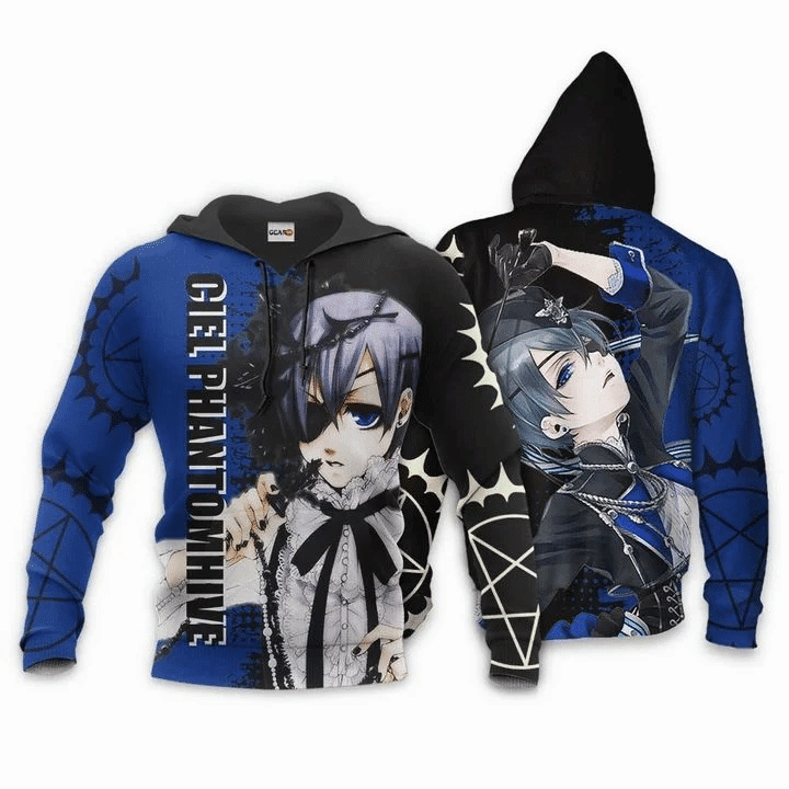 Ciel Phantomhive Black Butler 3d Hoodie Zip Hoodie