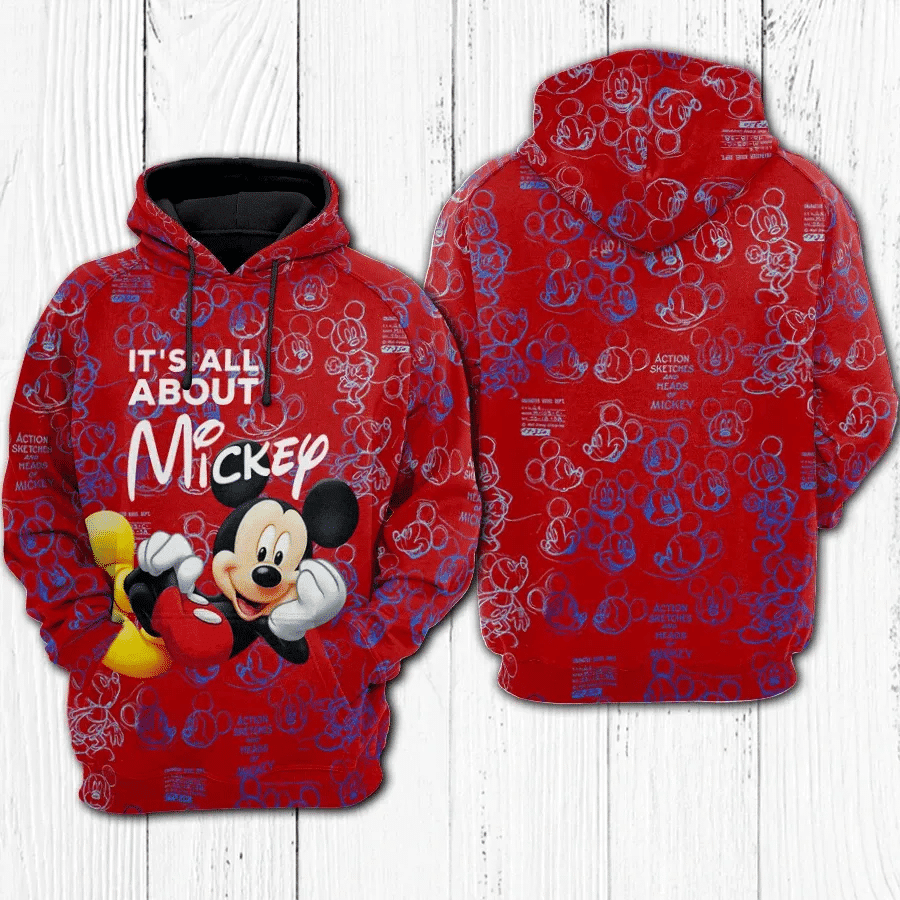 It's All About Mickey Mouse Comics 496 Cartoon Graphic Outfits Aop Hoodie