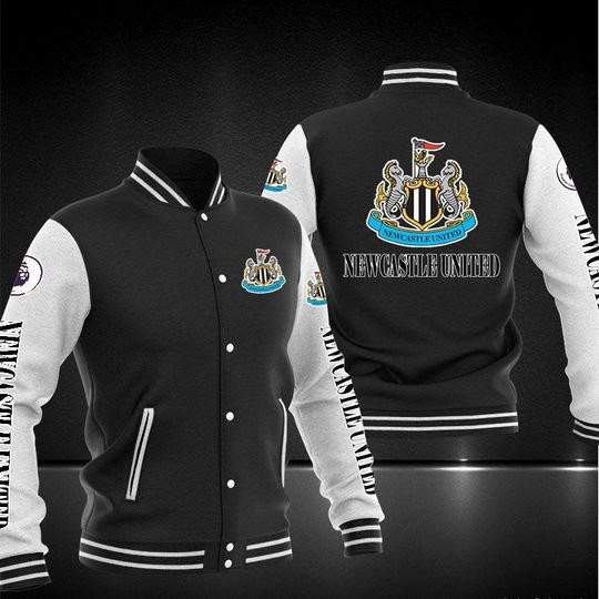 Newcastle United FC Black Baseball Jacket