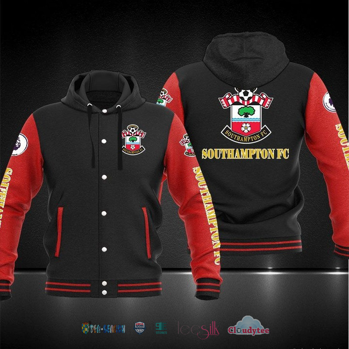 Southampton FC Black Red Baseball Jacket