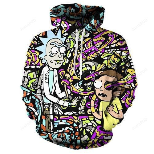 Rick And Morty Trippy 3D All Over Print Hoodie & Zip Hoodie