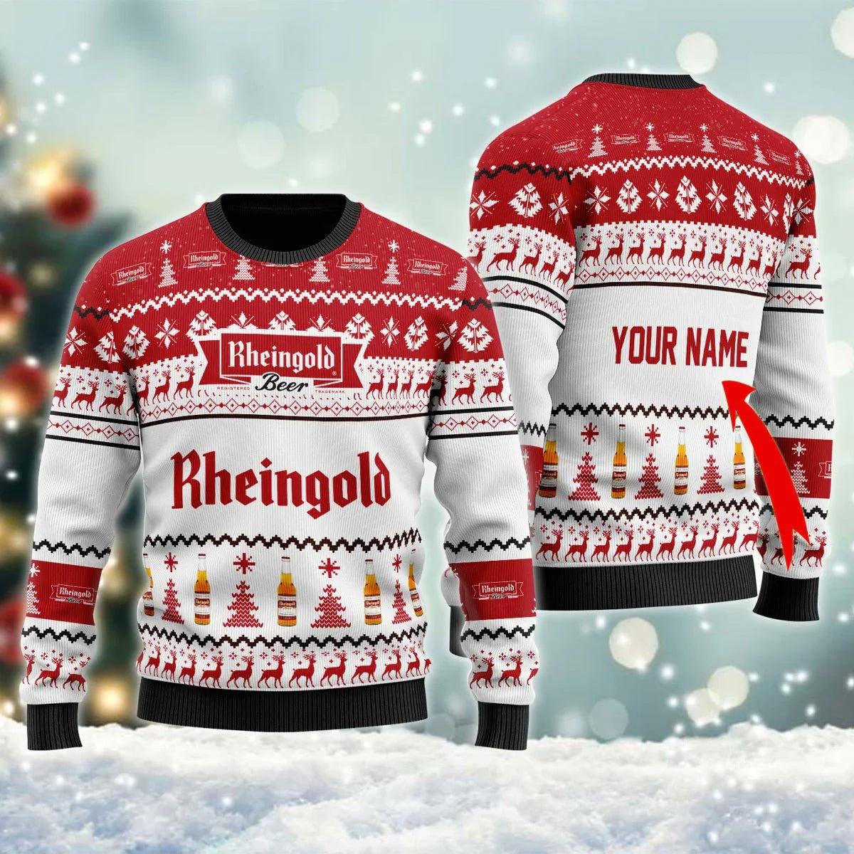 Personalized Rheingold Ugly Christmas Sweater