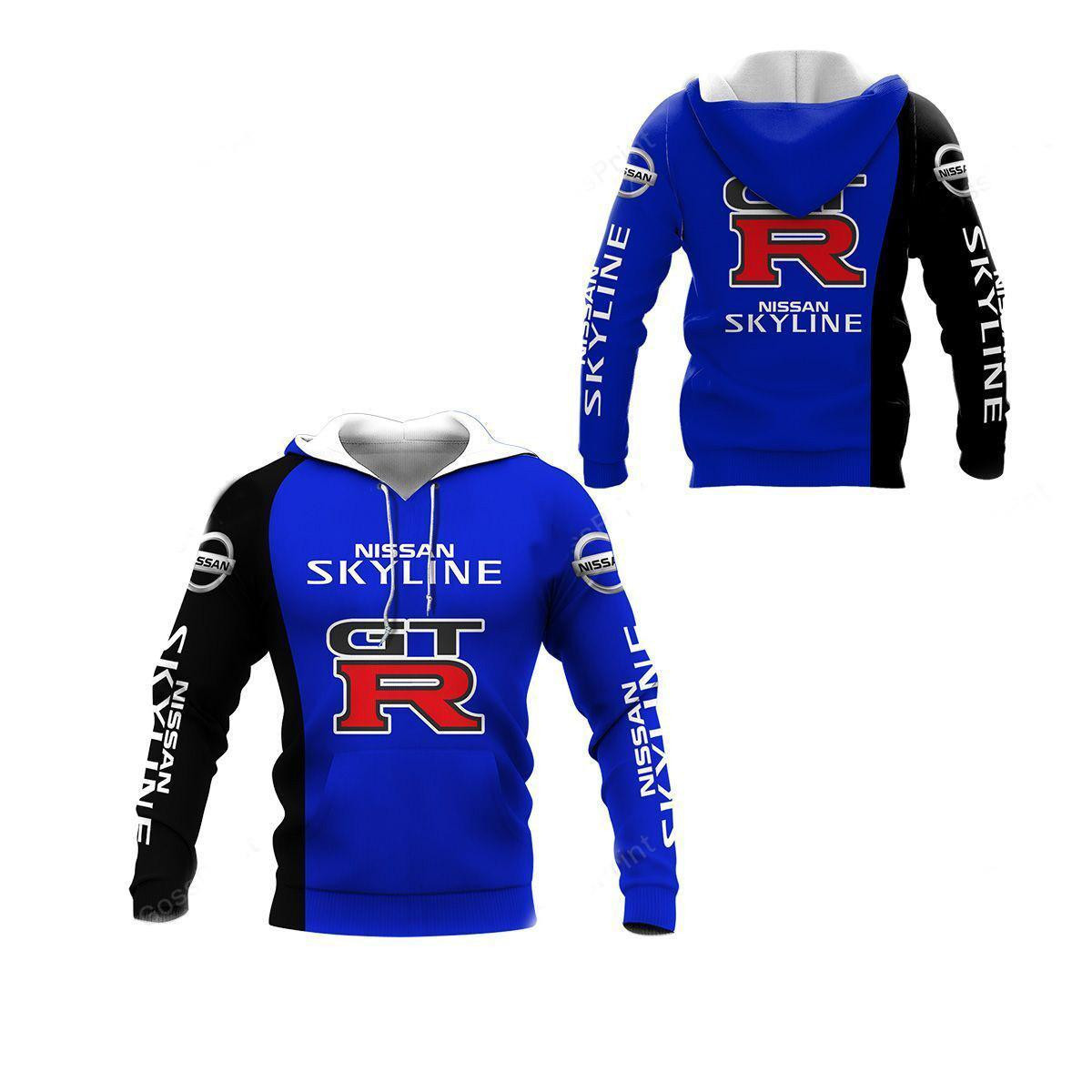 Nissan Skyline Gtr Blue All Over Print Hoodie, Zip Hoodie 170