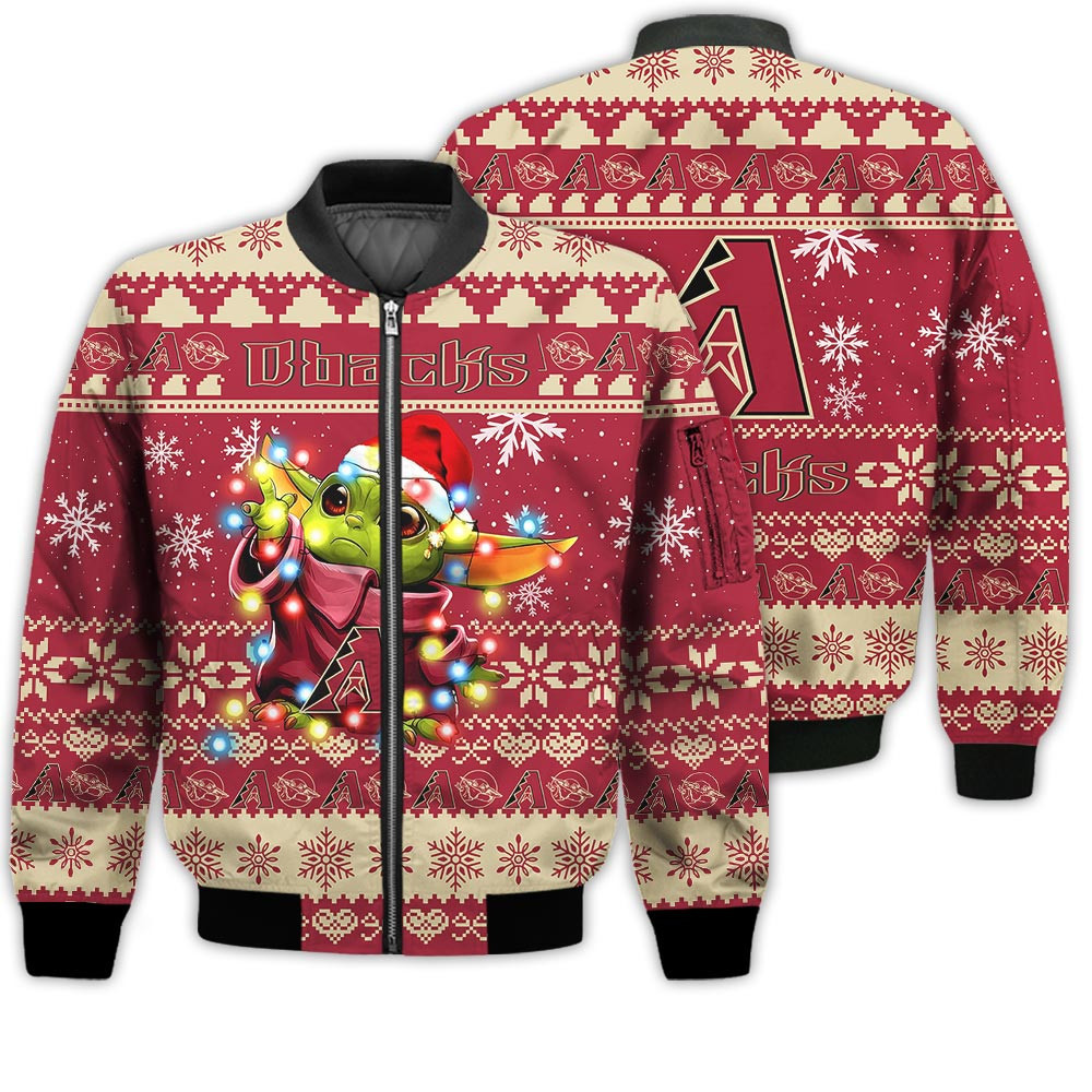 Arizona Diamondbacks Baby Yoda Star Wars Bomber Jacket