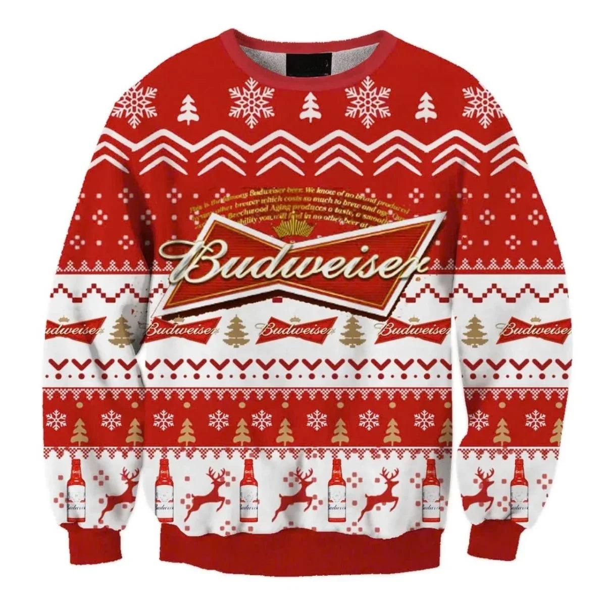 Budweiser Xmas Ugly Christmas Sweater