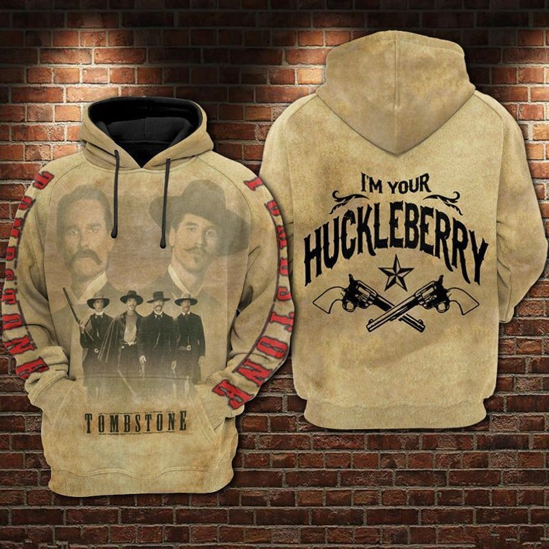 Tombstone I?m Your Huckleberry Full Over Printing 3d Hoodie 3