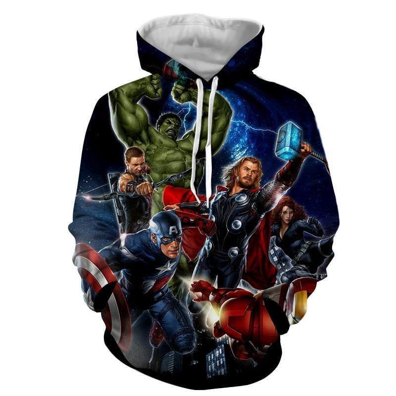 Avengers Marvel 3d Printed Hoodie All Super Heros