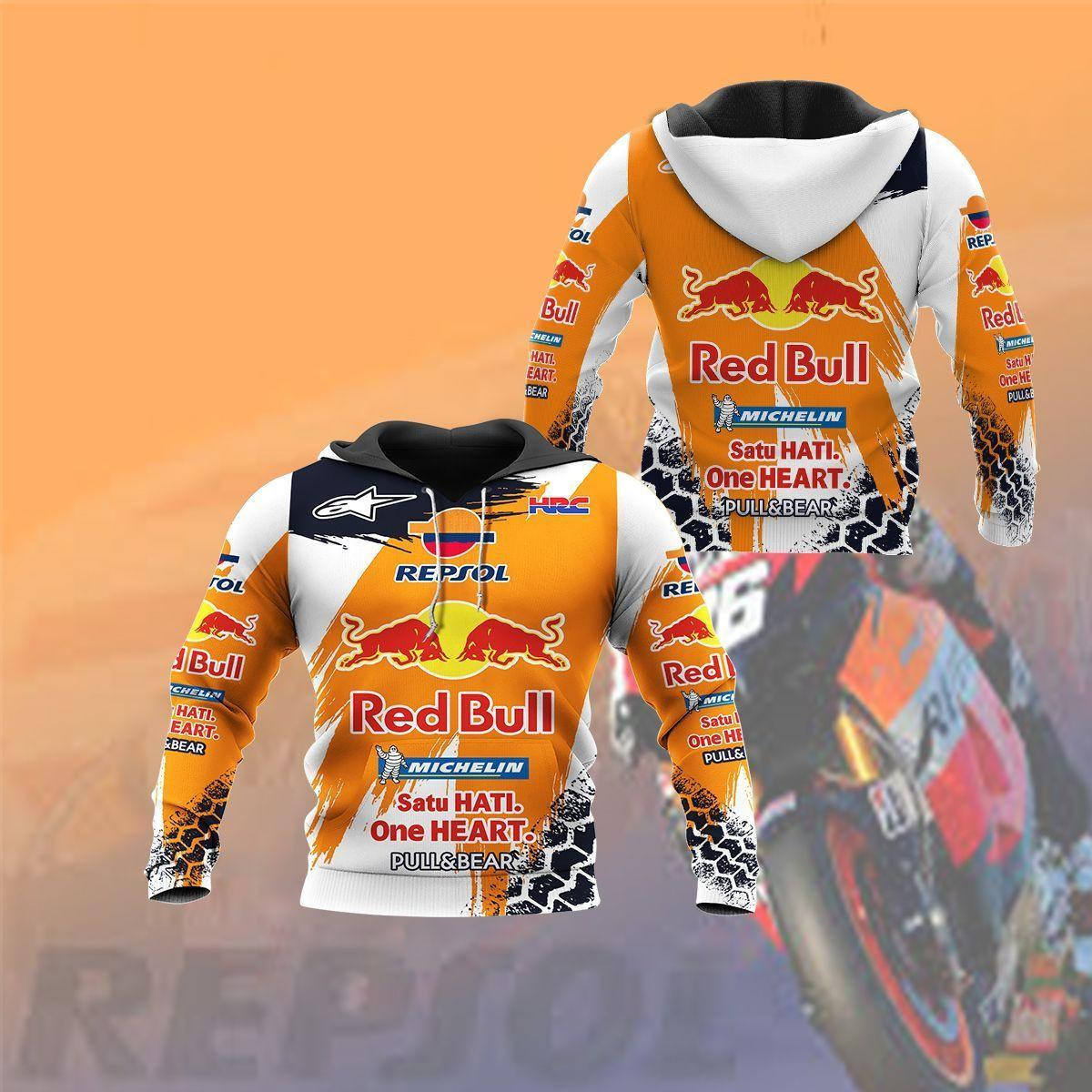 Repsol Honda Shirt 114, 3d Hoodie Zip Hoodie
