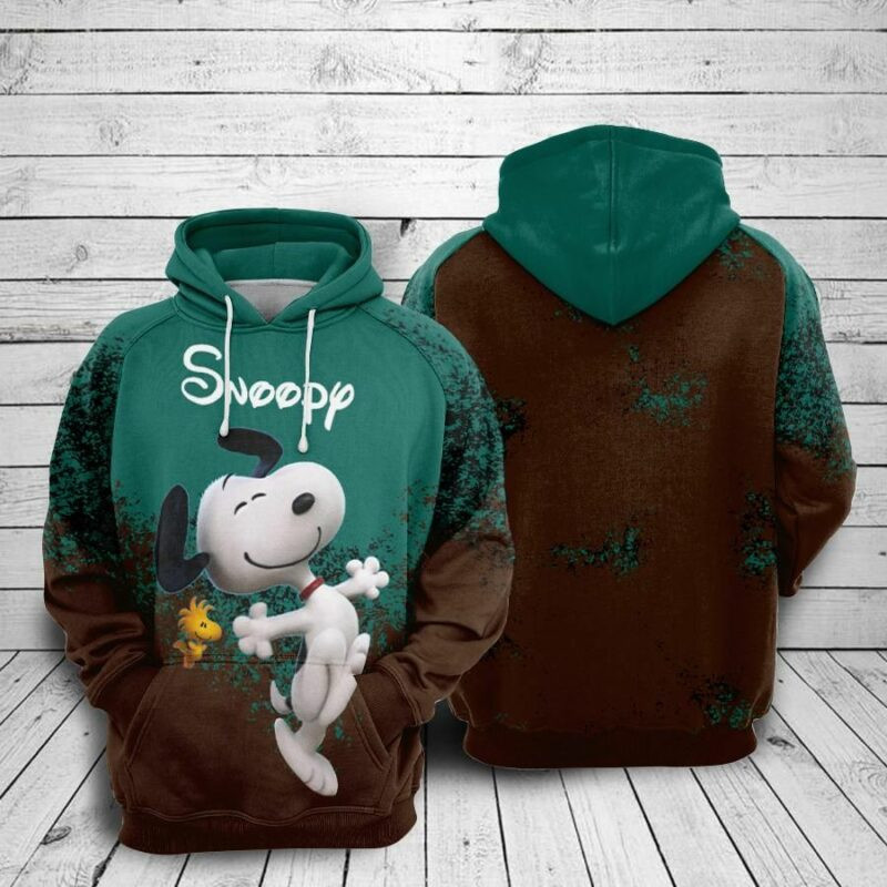 Snoopy And Woodstock Cartoon Peanuts 1 Over Print 3d Hoodie Zip Hoodie
