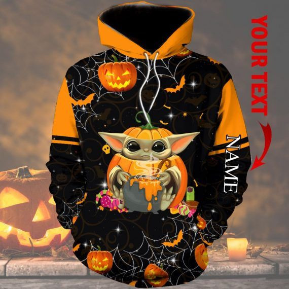 Halloween Gift Star Wars Gift Baby Yoda Hoodie Personalized Unisex Hoodie