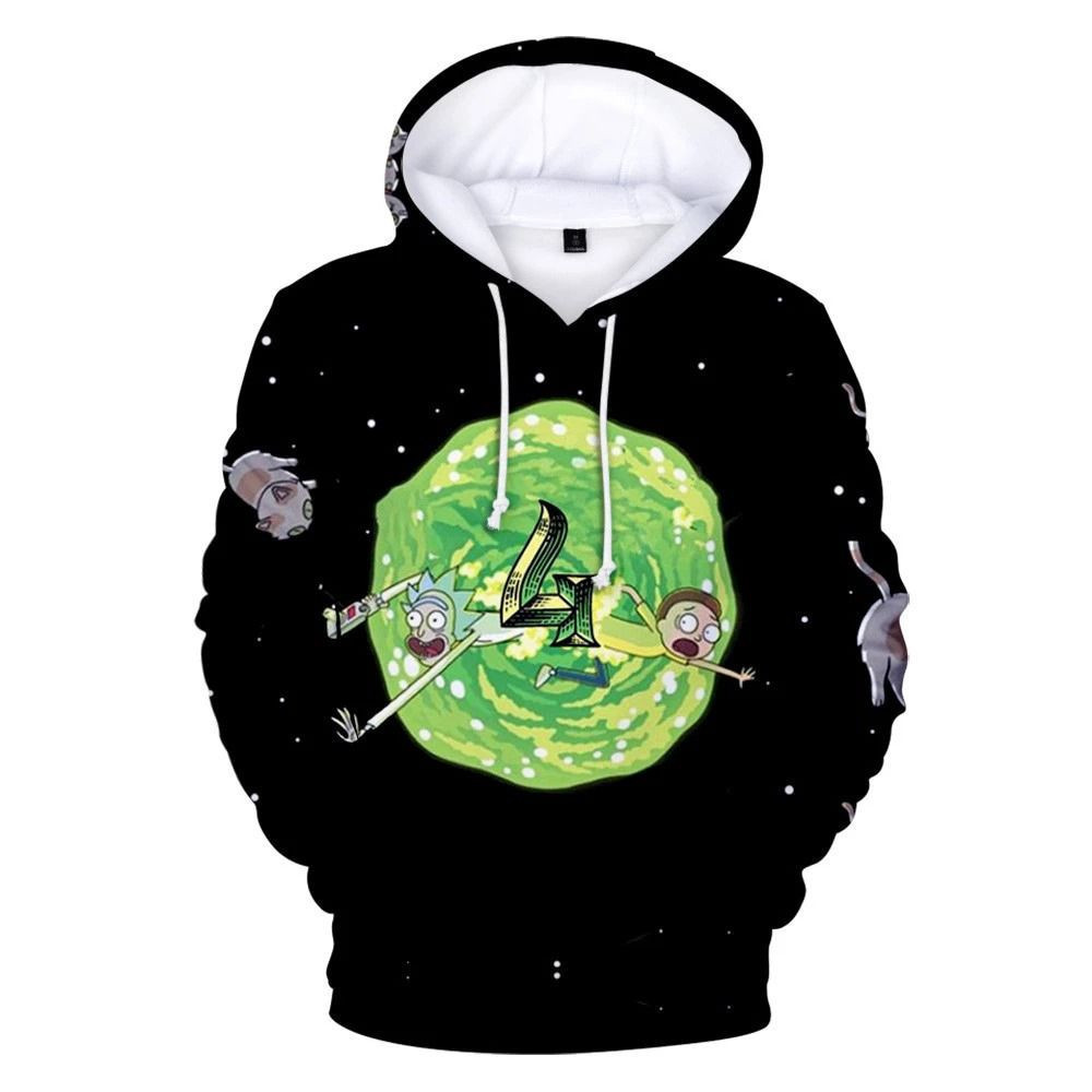 Rick And Morty With Cat Gift 3 Over Print 3d Hoodie Zip Hoodie 934
