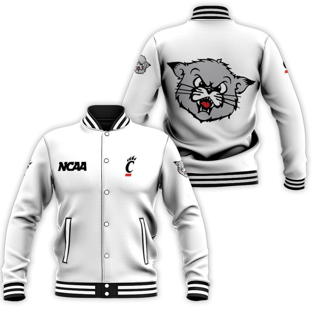 Cincinnati Bearcats White Baseball Jacket