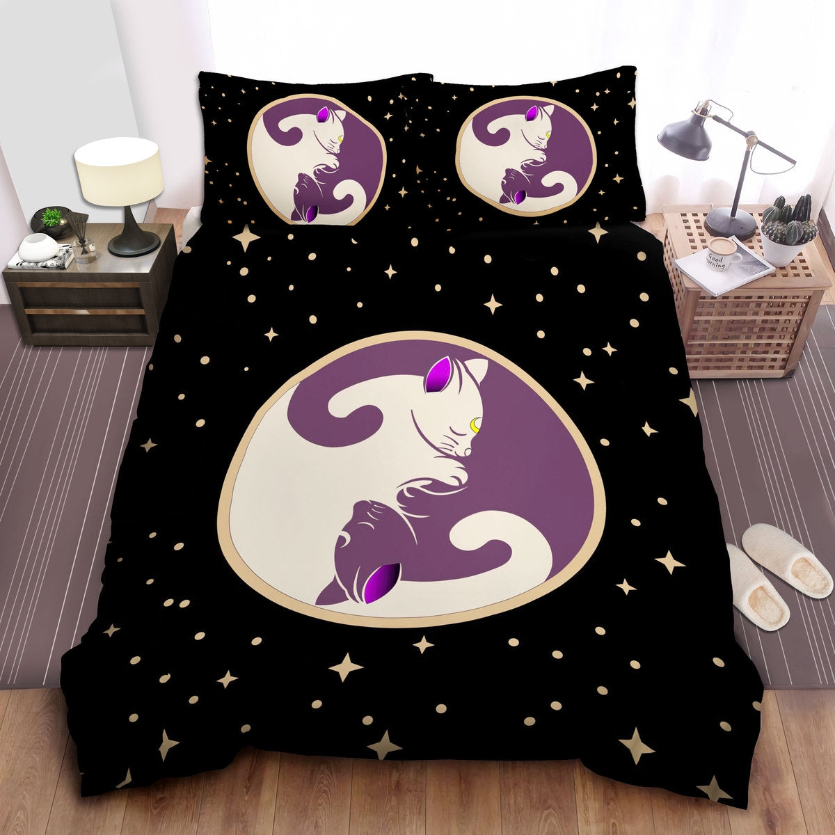 Sailor Moon Bedding Set Sailor Moon Black Cat And White Cat Duvet Covers