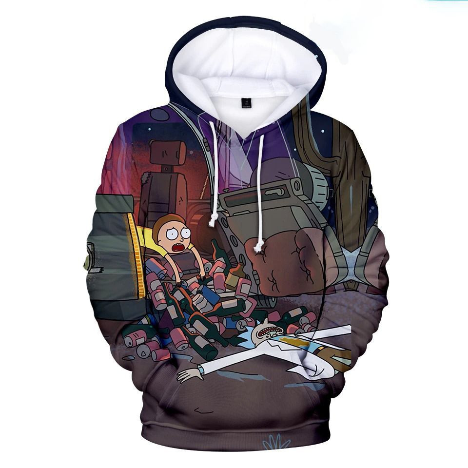 Rick And Morty Gift Over Print 3d Hoodie Zip Hoodie 852