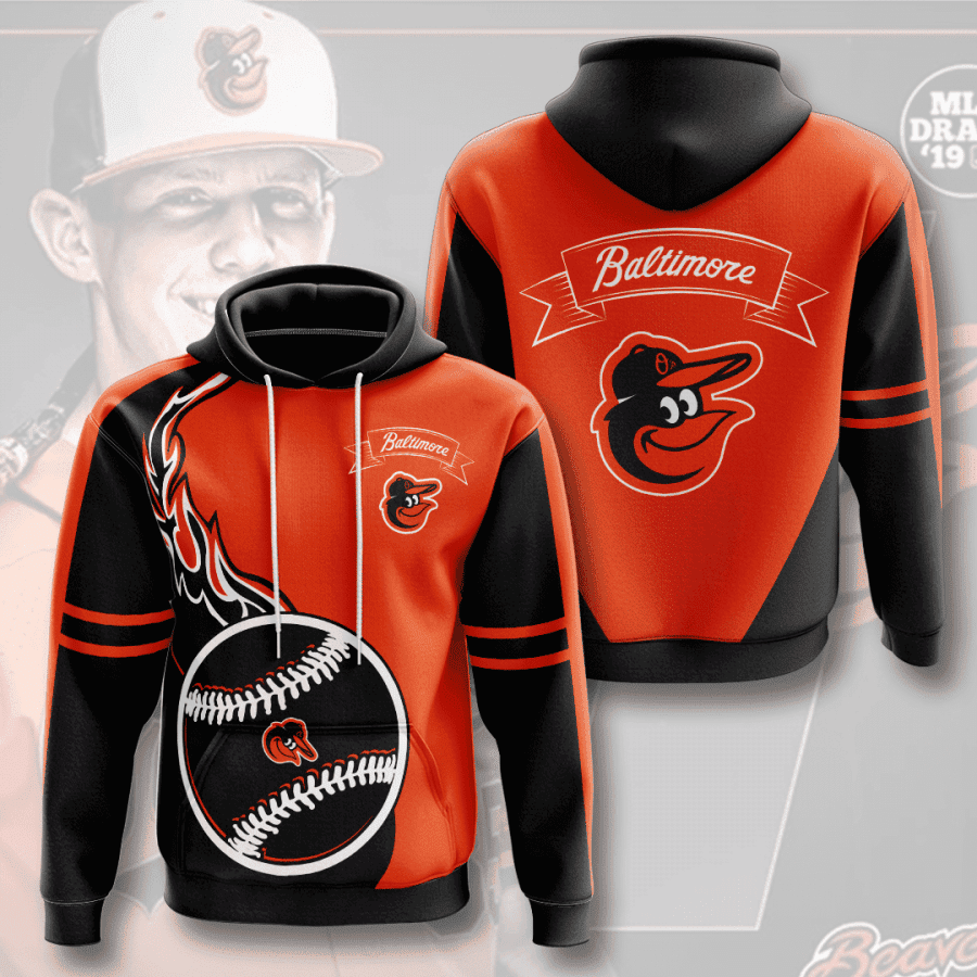 Baltimore Orioles 3D All Over Print Hoodie & Zip Hoodie