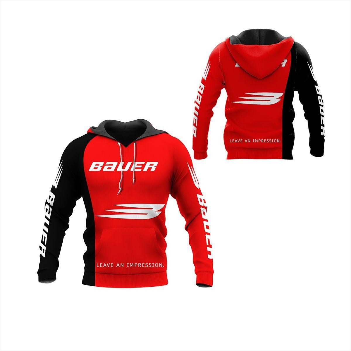 Bauer Shirt 136, 3d Hoodie Zip Hoodie