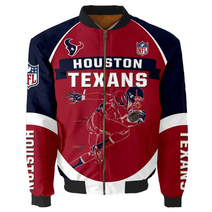 Houston Texans Red Blue Bomber Jacket V9