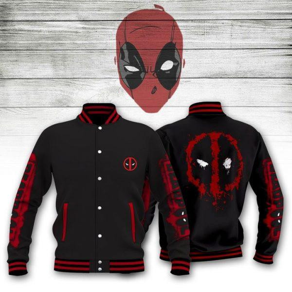 Deadpool Marvel Comics, Deadpool Logo Baseball Jacket 09