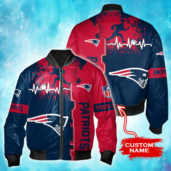 New England Patriots Personalized Thick Bomber Jacket CSBBT163