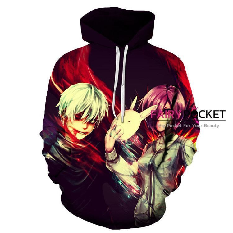 Tokyo Ghoul Ken Kaneki Touka Kirishima 3D All Over Print Hoodie & Zip Hoodie