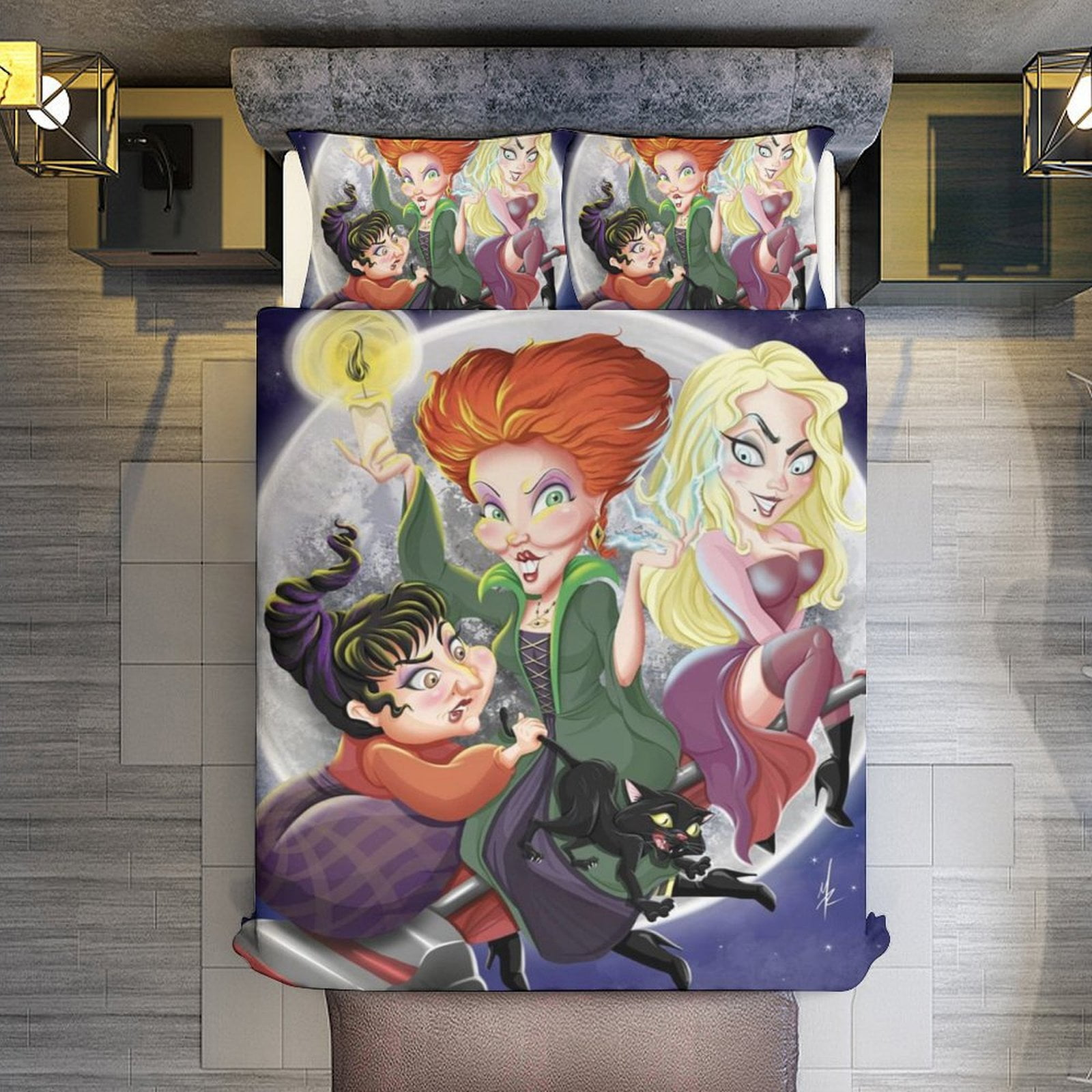 Hocus Pocus Bedding Set Sanderson Sisters Art Style Duvet Covers