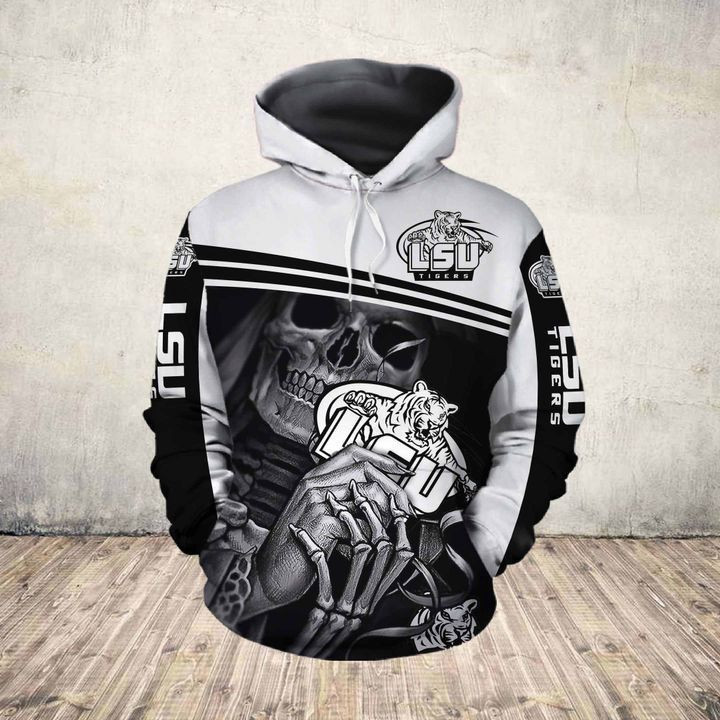 Lsu Tigers Ncaa Skull 3D All Over Print Hoodie & Zip Hoodie