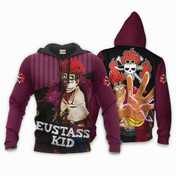 Eustass Kid One Piece Anime 3k182 Cartoon 3d Hoodie Zip Hoodie 1604