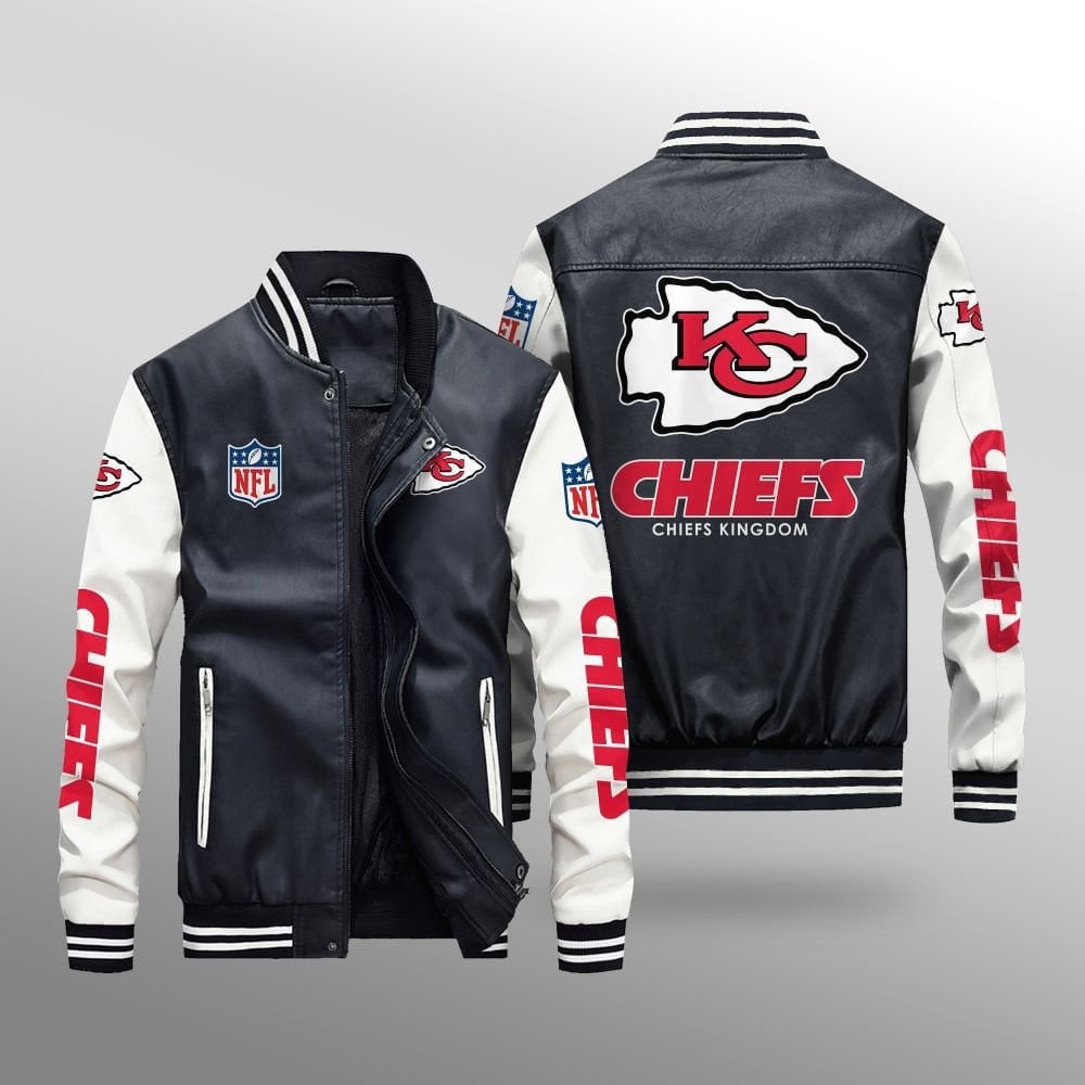 Kansas City Chiefs Leather Bomber Jacket BG22