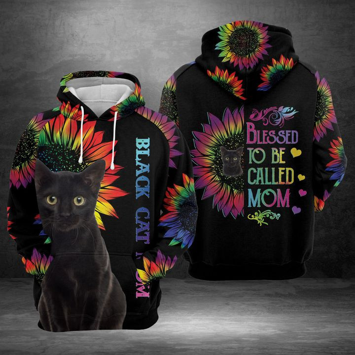 Black Cat Mom 3D All Over Print Hoodie & Zip Hoodie