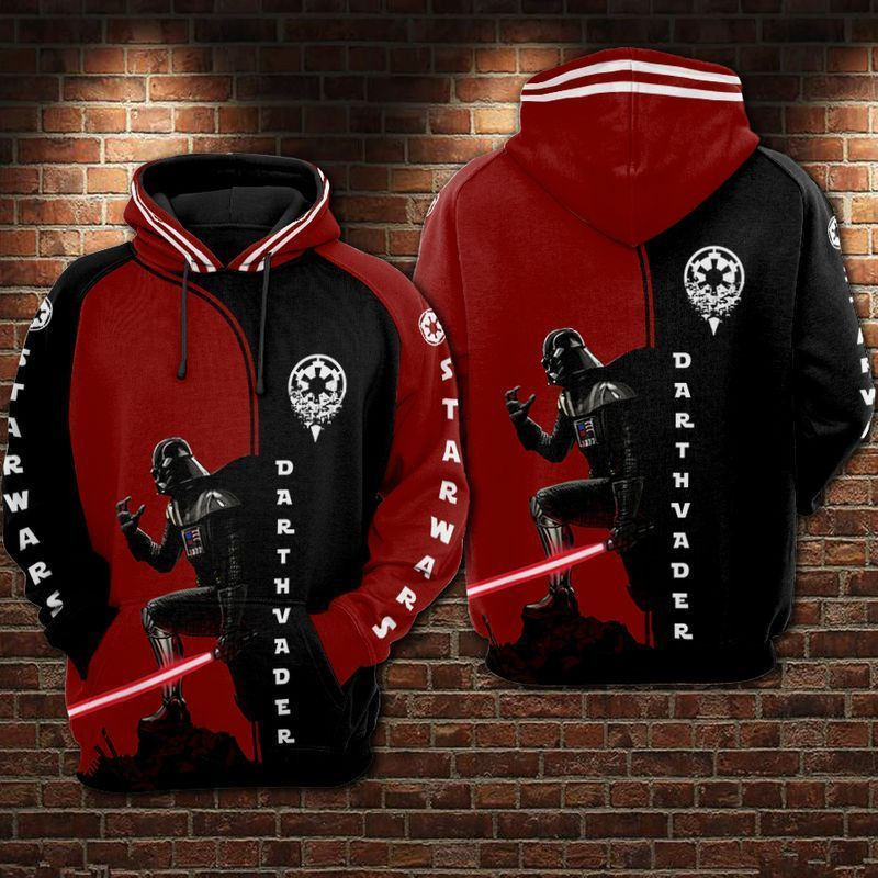 Darth Vader Star Wars Hoodie Sweater Shirt Red And Black Over Print 3d Hoodie Zip Hoodie