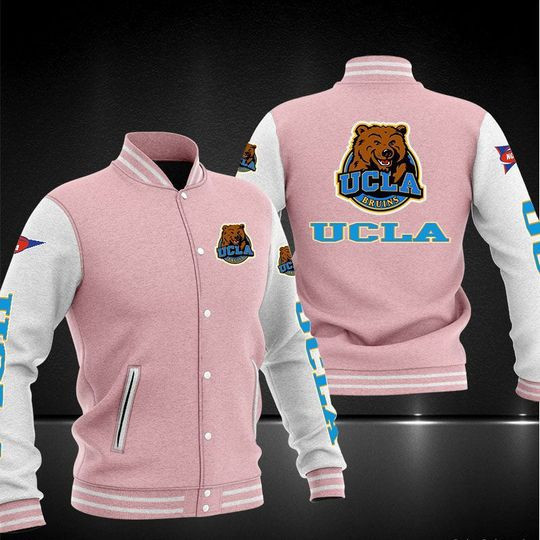 UCLA Bruins Pink Baseball Jacket