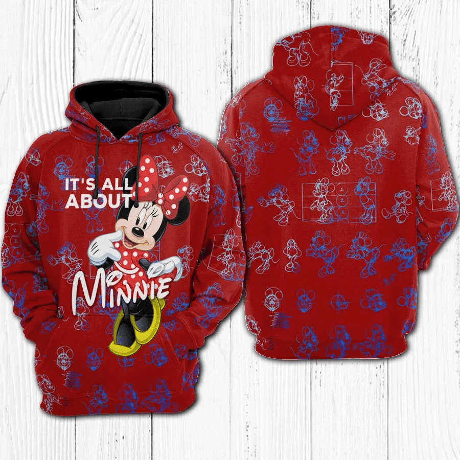 It's All About Minnie Mouse Comics 499 Cartoon Graphic Outfits Aop Hoodie