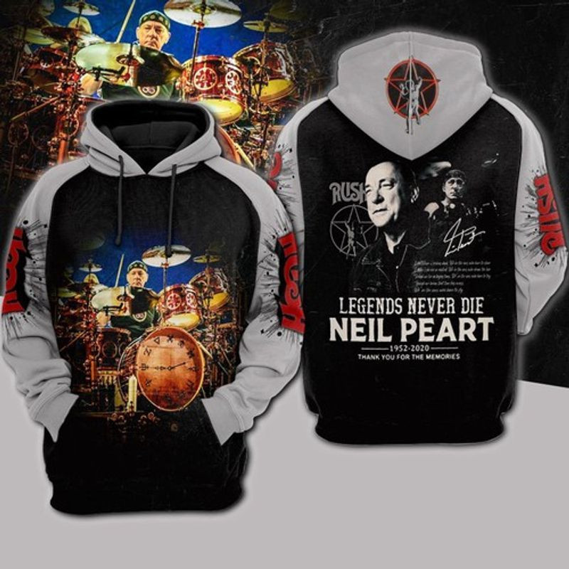 Neil Diamond 1952 2020 Legends Never Die Niel Peart Signature 3d Hoodie